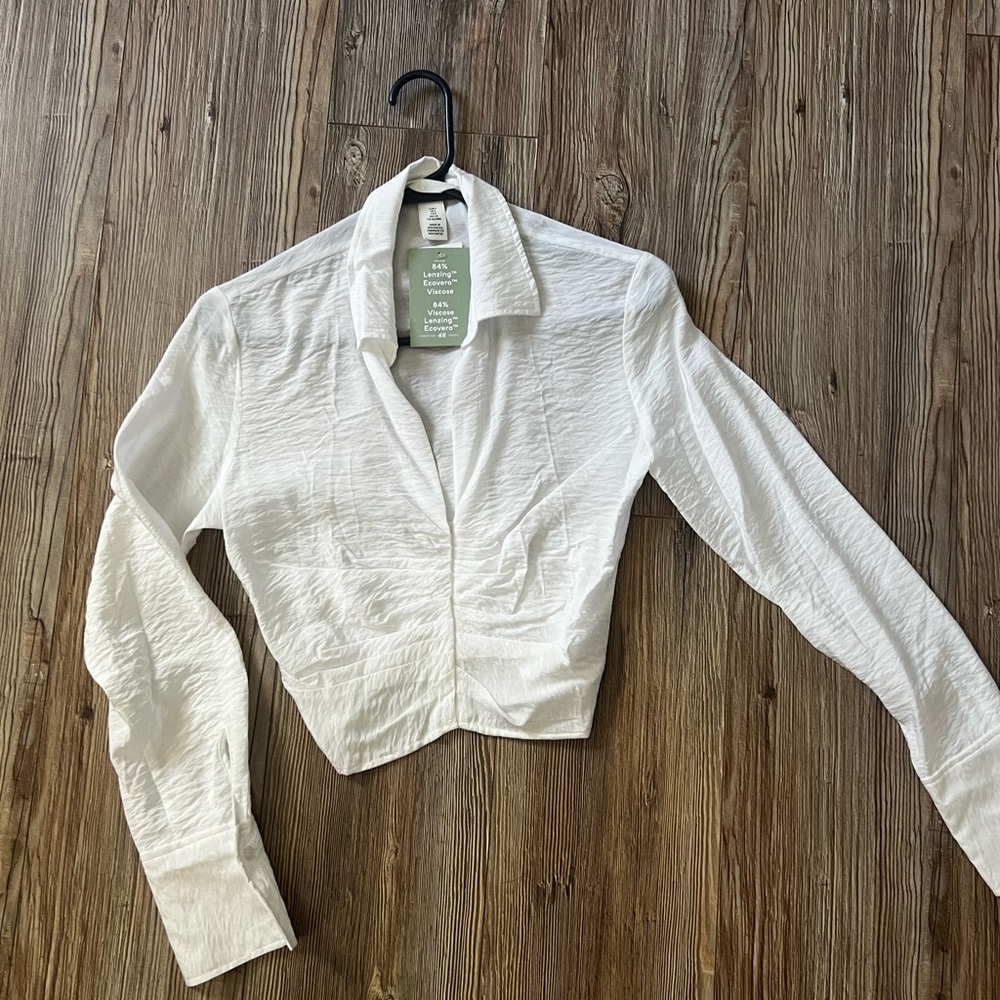 H&M long sleeve crop top